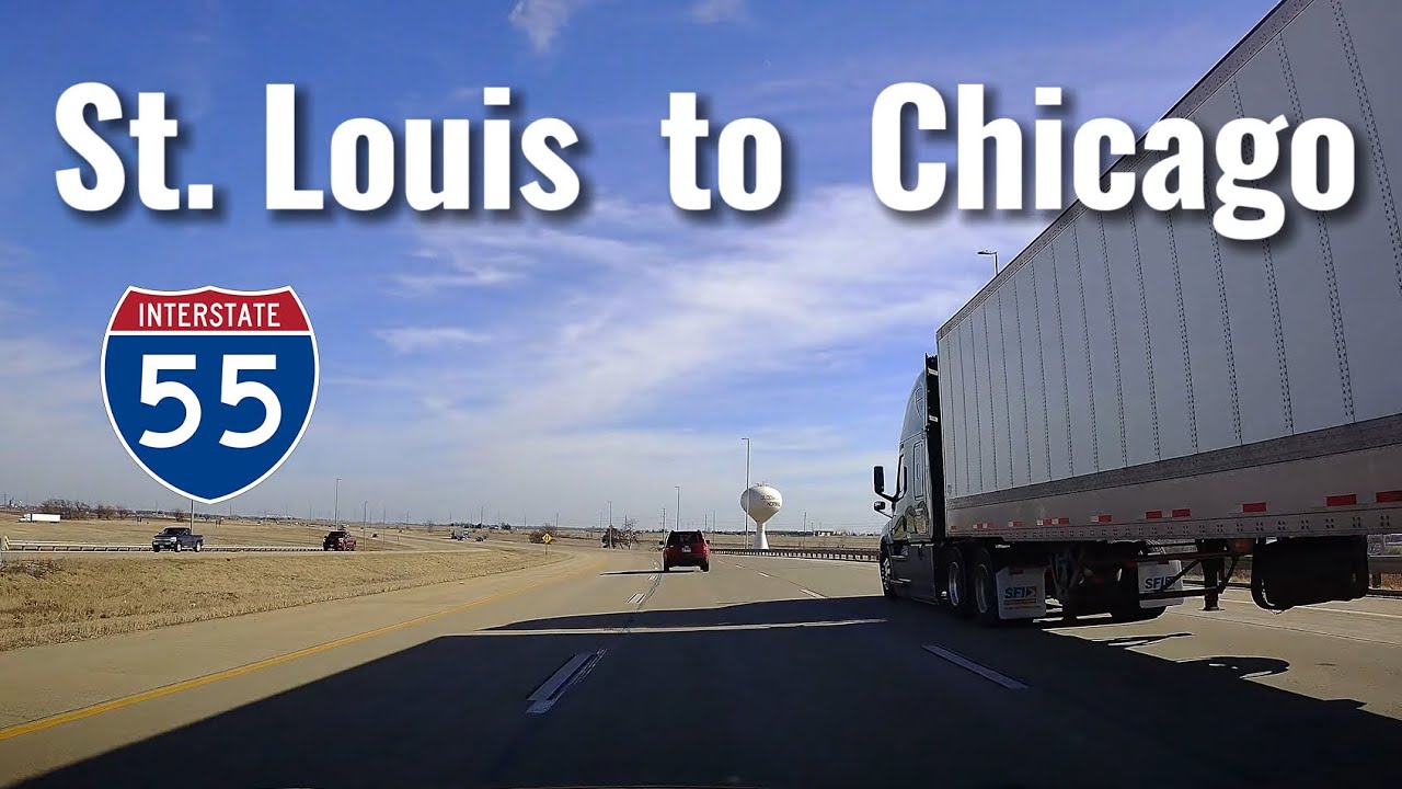 Road trip from St. Louis to Chicago , interstate 55