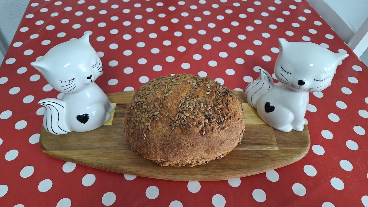 Хлеб из Полбы без дрожей 🍞😊(Dinkelbrot ohne Hefe)
