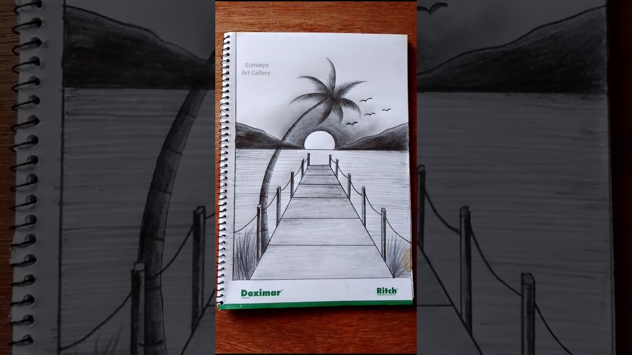 Nature drawing with pencil #drawing #art #viral #shorts #nature