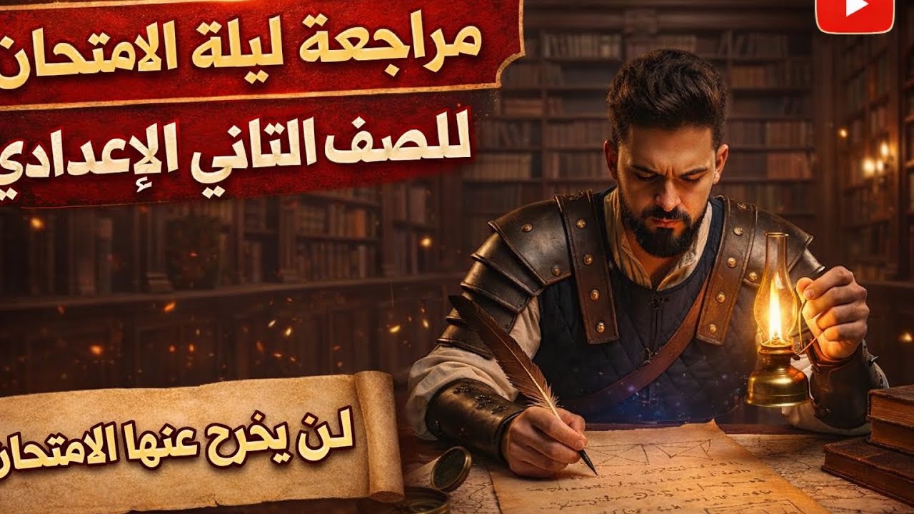 مراجعه لليله الامتحان في الرياضيات تانيه اعدادي 2026 المحترف