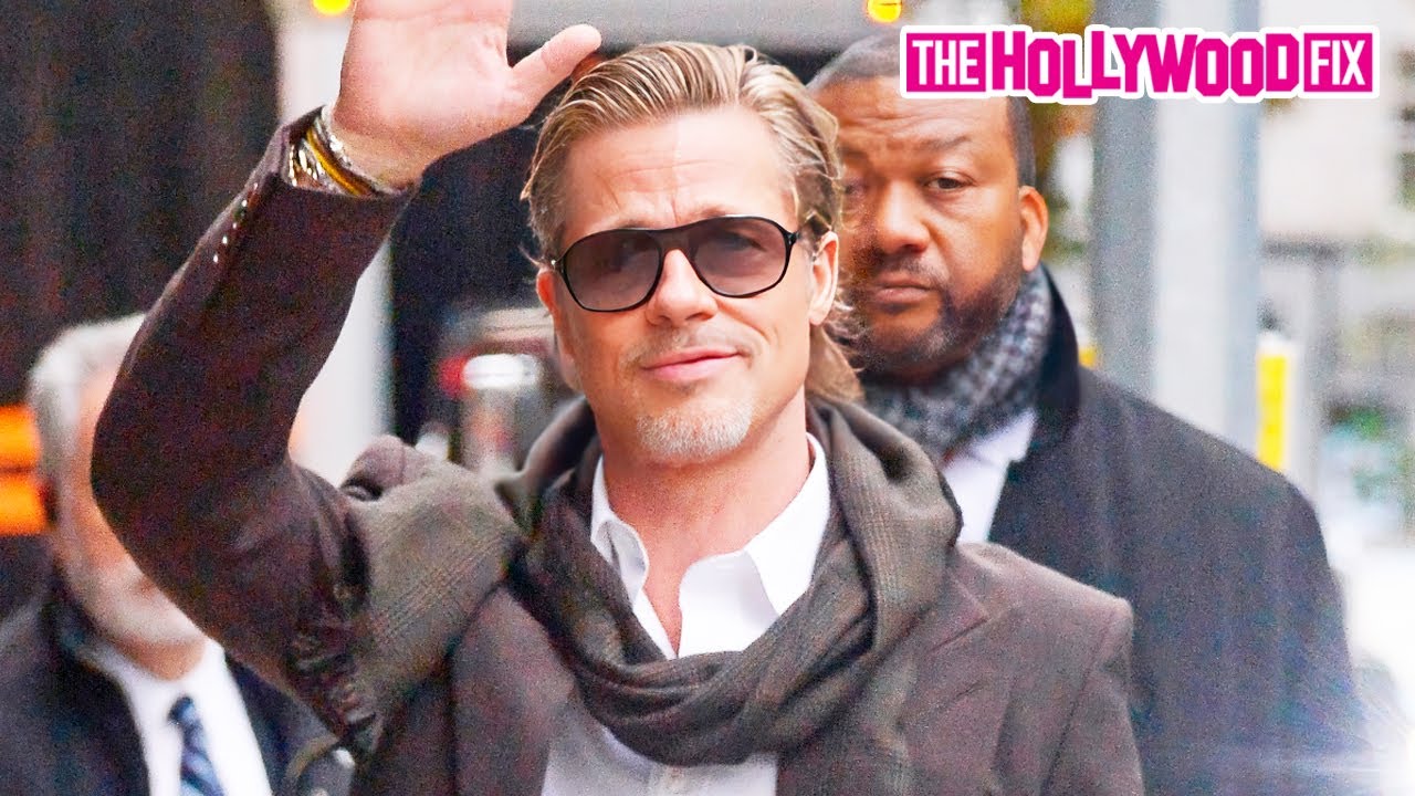 Brad Pitt Signs Autographs For A Mob Of Fans While Leaving The Q&A For His New Movie 'Babylon' In NY