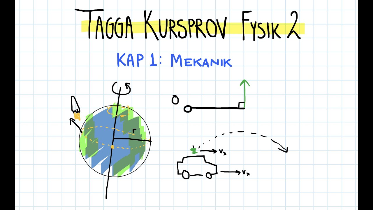Tagga Kursprov Fysik 2: Kraftmoment, Centralrörelse och Kaströrelse