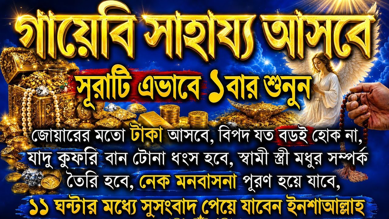 আজ ১৮ রমজান রবিবার সকালে,সূরা গুলা ১ বার শুনুন,কপাল খুলে যাবে। আল্লাহর আরশের নিছে ছায়া পাবে