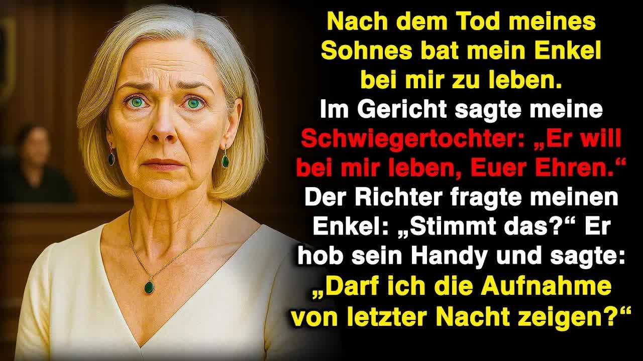 Nach dem Tod meines Sohnes wählte mein Enkel mich  Meine Schwiegertochter nannte es eine Lüge!