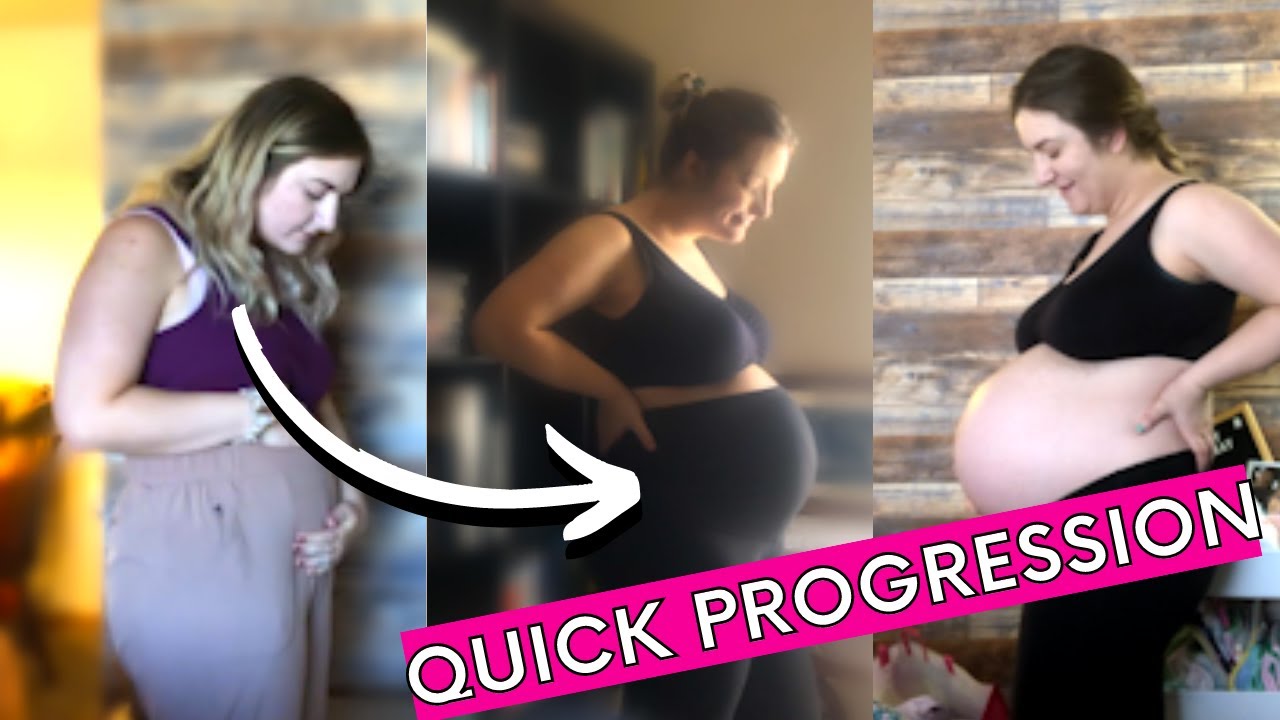 First Time Pregnancy BUMP Transformation | PCOS + Clomid Pregnancy | Week by week Belly Progression