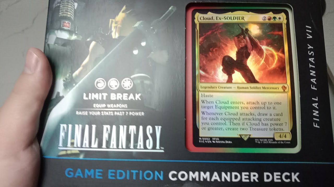 Unboxing MTG universes beyond Final Fantasy commander precon limit break game edition
