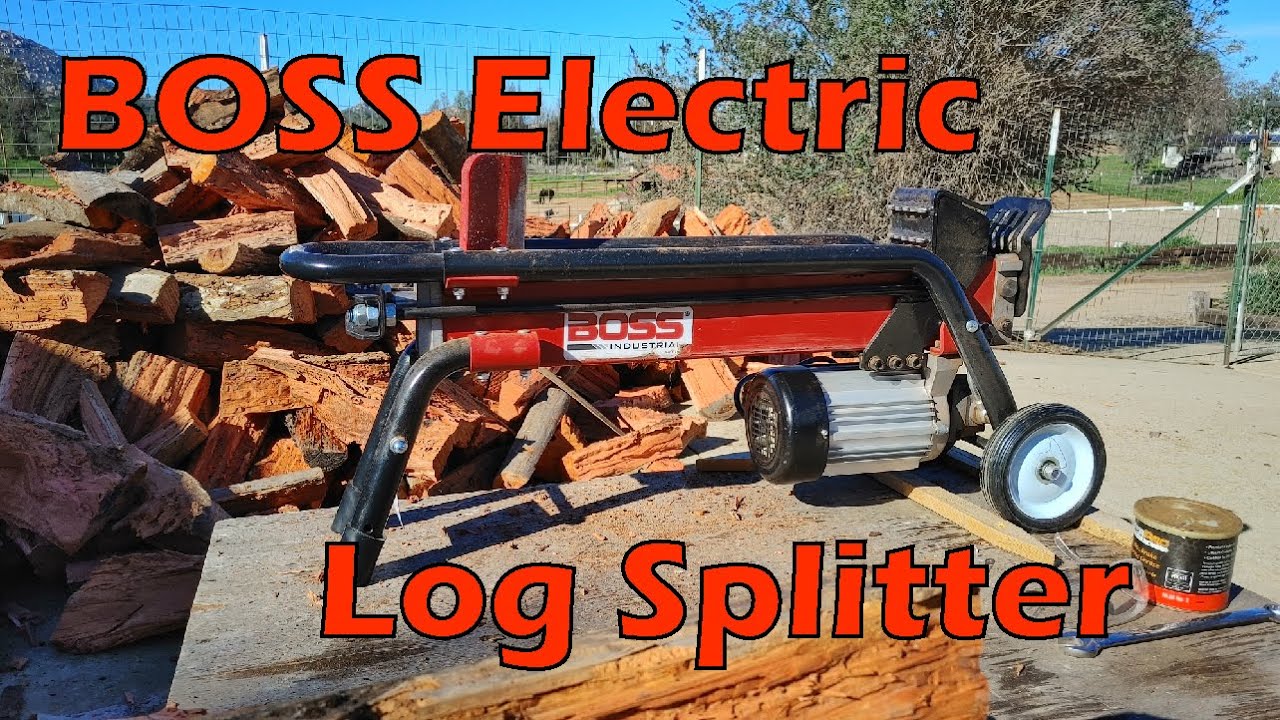 Electric Log Splitter by Boss Industrial demo