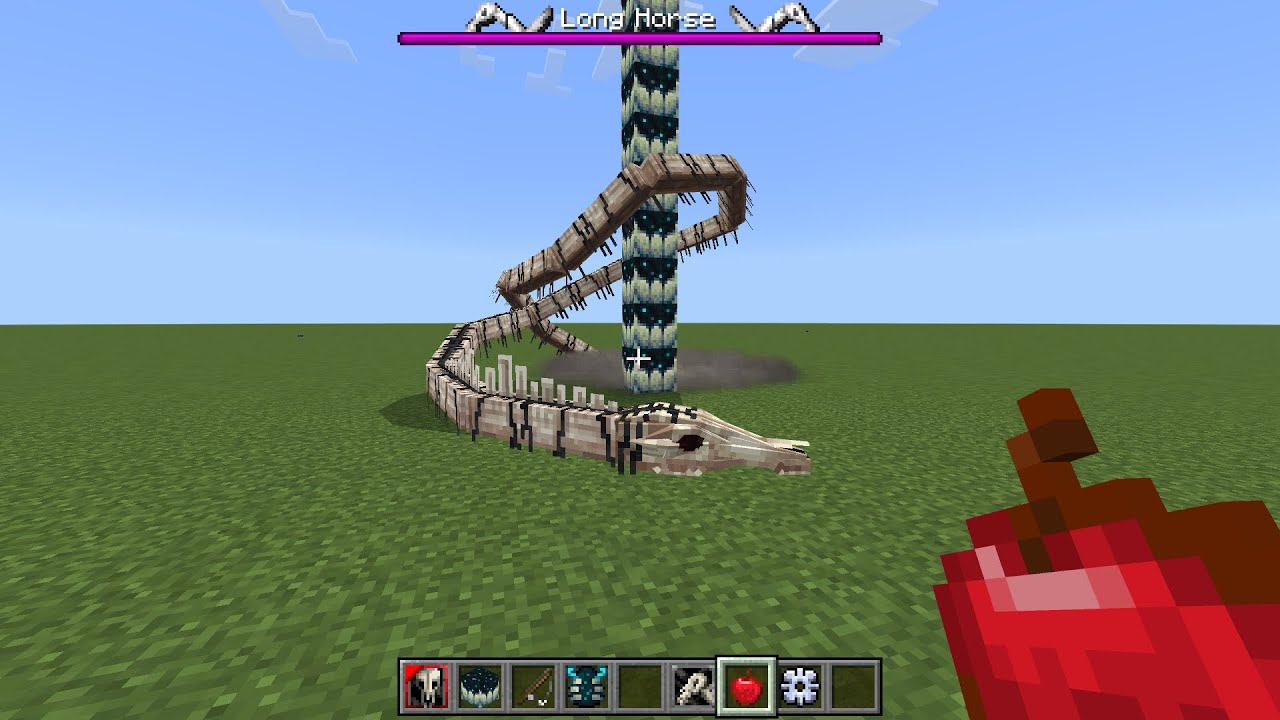 The Art of Trevor Henderson V2 MOD Taming Long Horse in Minecraft PE