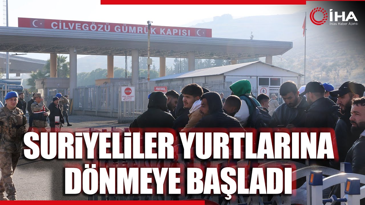 Cilvegözü Gümrük Kapısı'ndan Suriyeliler Ülkelerine Dönmeye Başladı