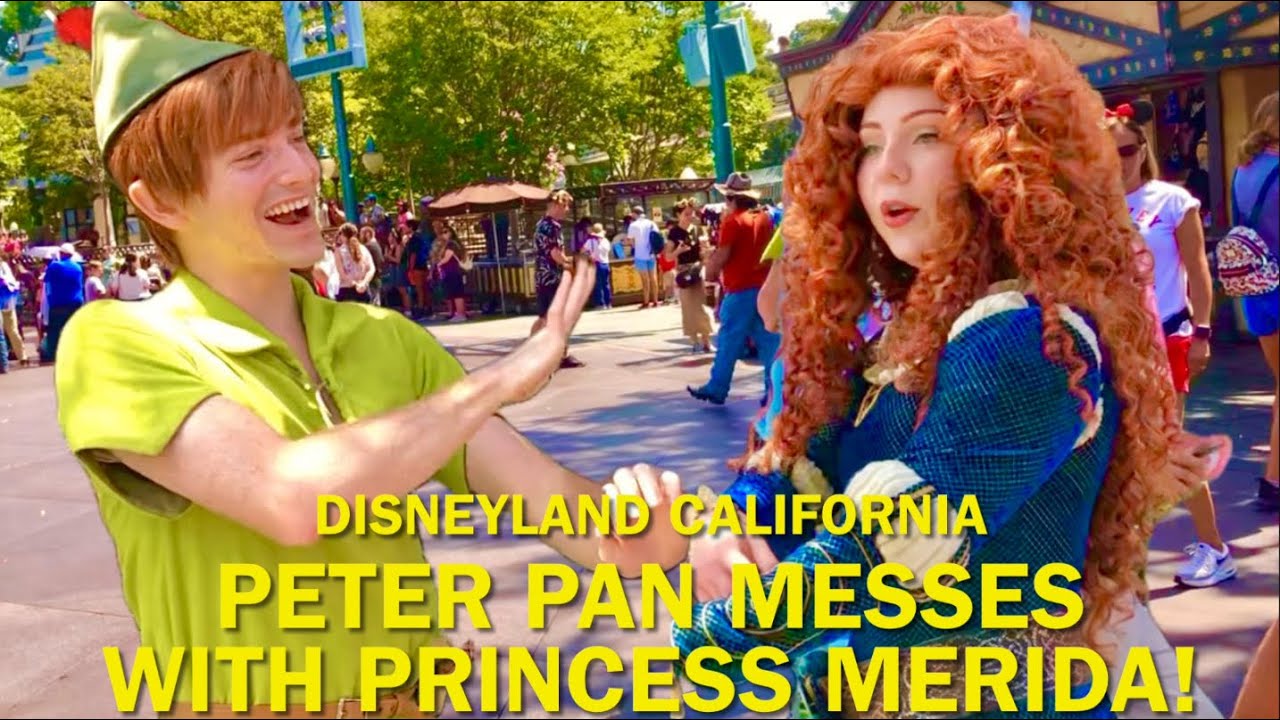 Peter Pan Crashes Princess Merida’s Meet and Greet & Totally MESSES With Her At Disneyland! #disney