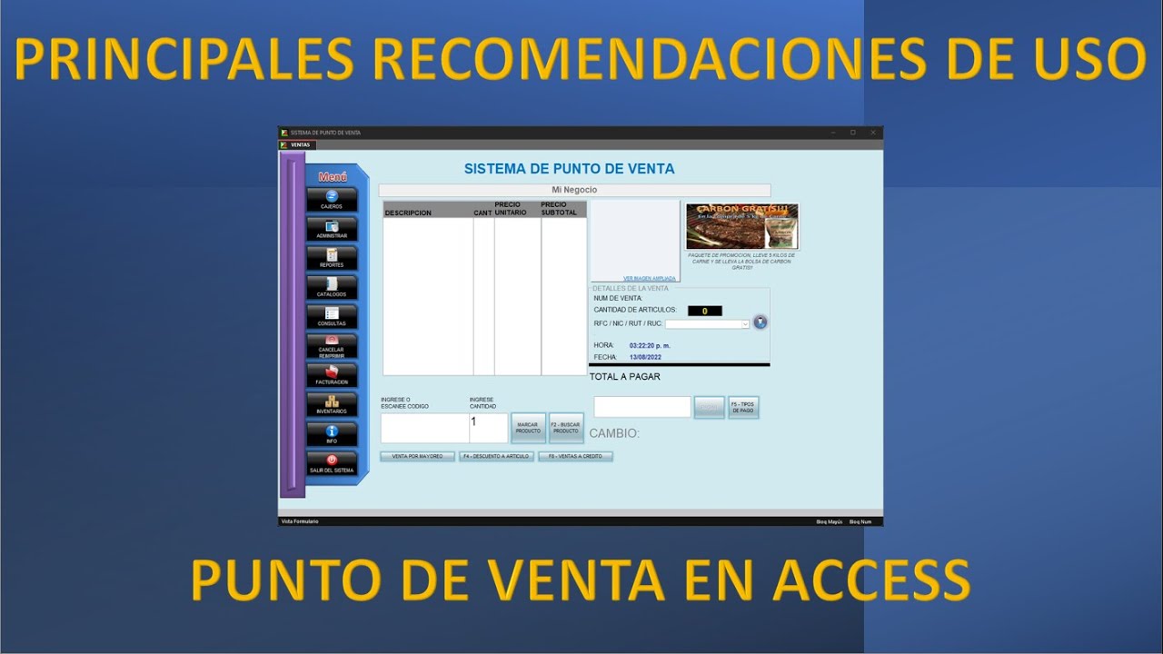 PASO A PASO PUNTO DE VENTA EN ACCESS ¿COMO FUNCIONA? ¿COMO LO MODIFICO? VBA CODIGO FUENTE Y DISEÑO