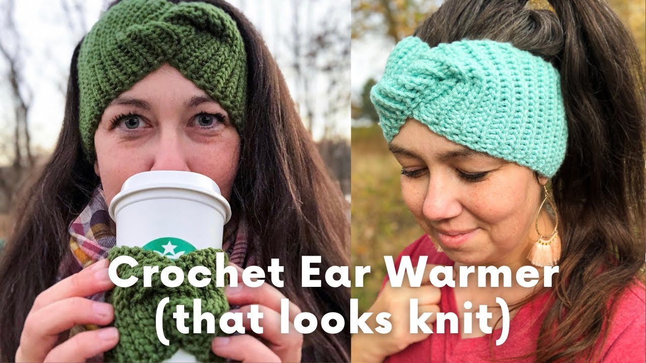 Super Stretchy Crochet Tutorial, Crochet That Looks Like Knit, Ear Warmer Tutorial, Crochet Pattern