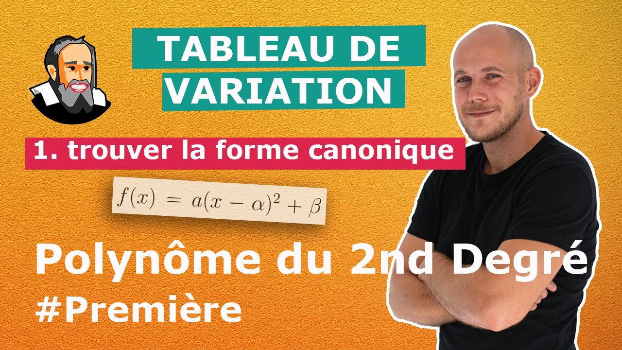Forme canonique d'un polynôme du second degré - Première