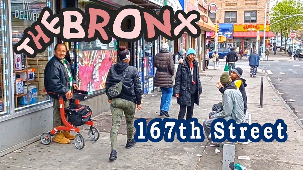 Walking on 167th Street in The Bronx, Concourse