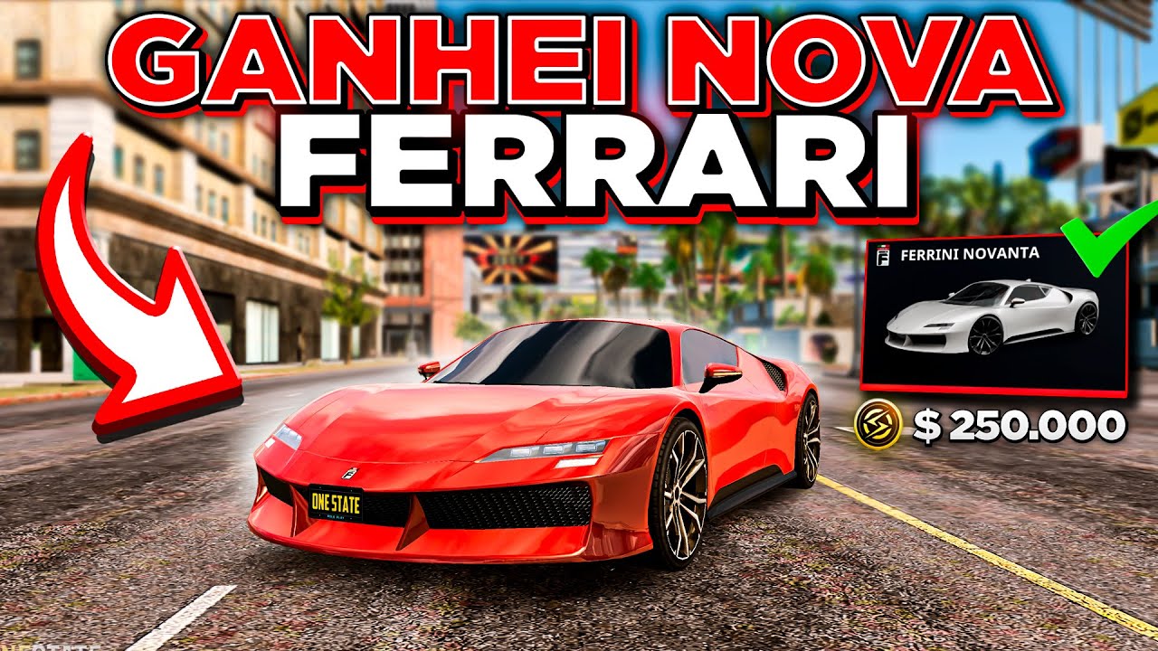 GANHEI A NOVA FERRARI RARA DE FRAGMENTO DO ONE STATE RP