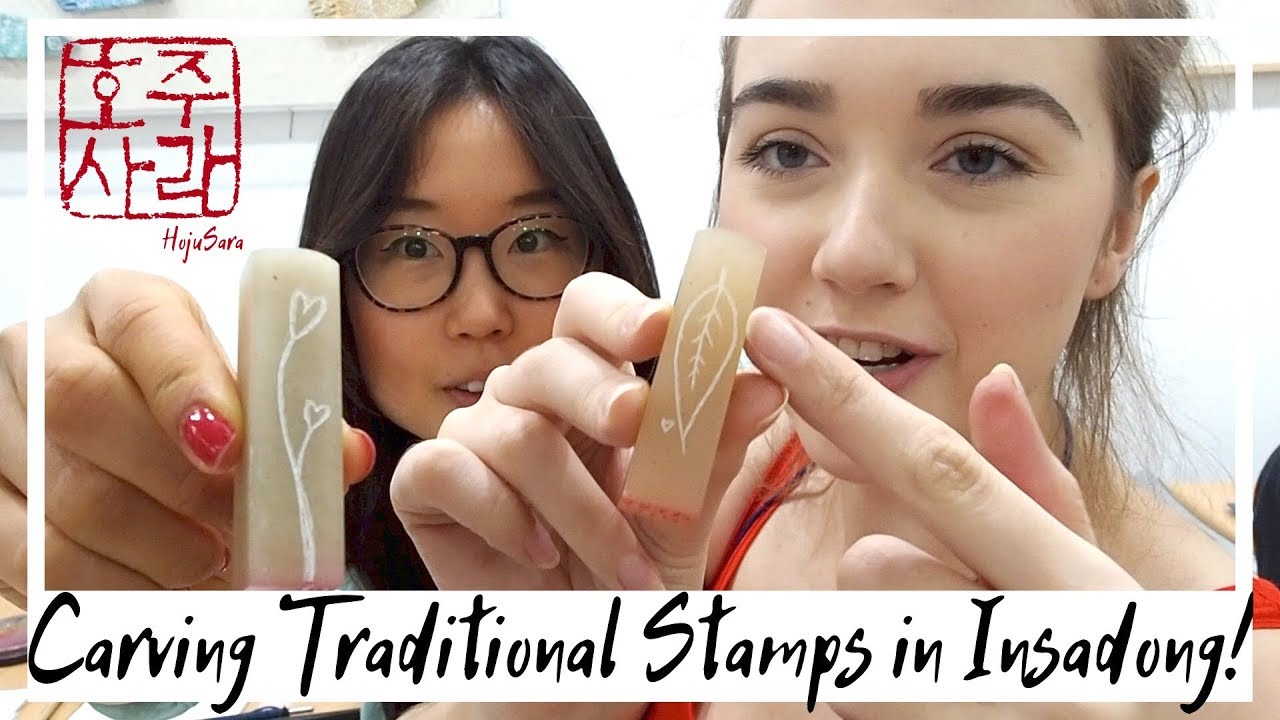 Carving Traditional Name Seals in Insadong!! - Vlogmas Day 12