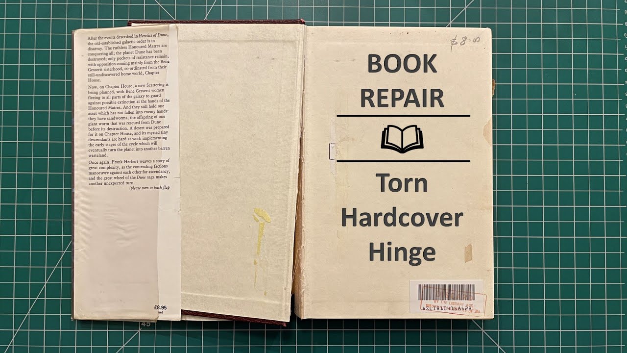 Hardcover Book Repair – Torn Cover Hinge