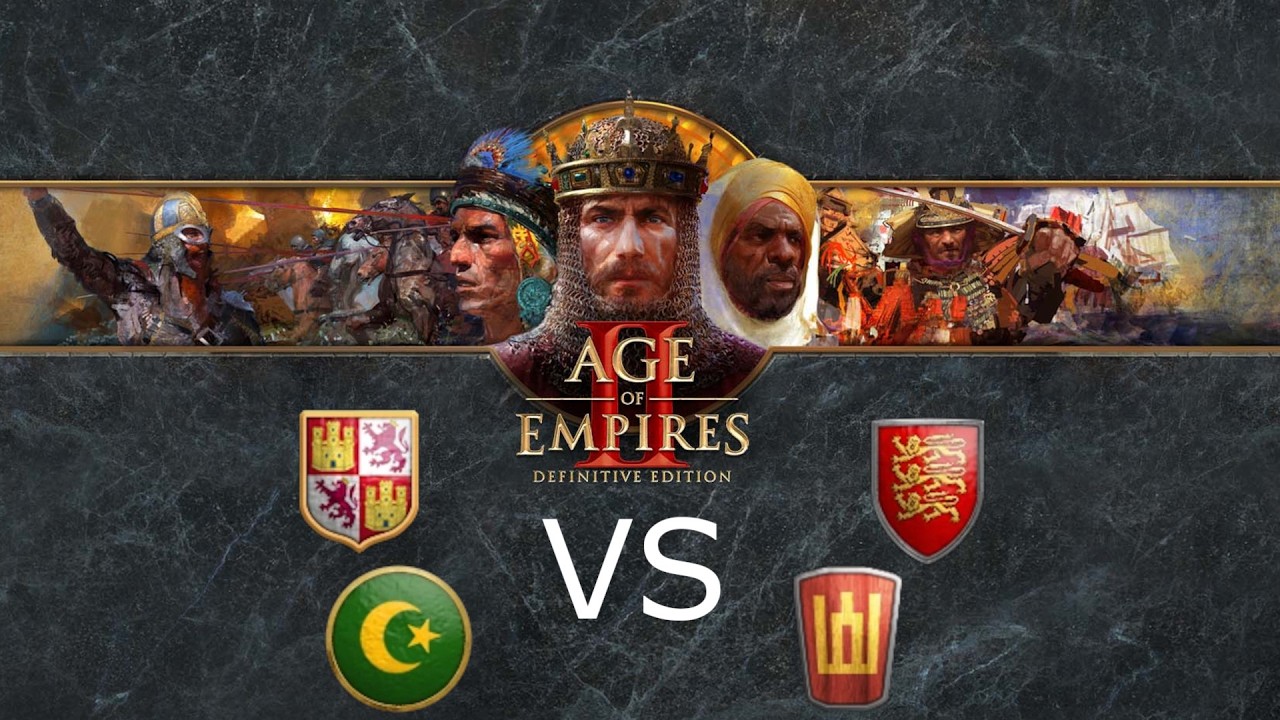 Age of Empires 2 - Coop Spanish & Turks vs Britons & Lithuanians