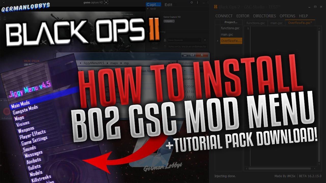 [CFW] How to Install/Inject BO2 GSC Mod Menu + TUTORIAL PACK DOWNLOAD![Easy][2020]