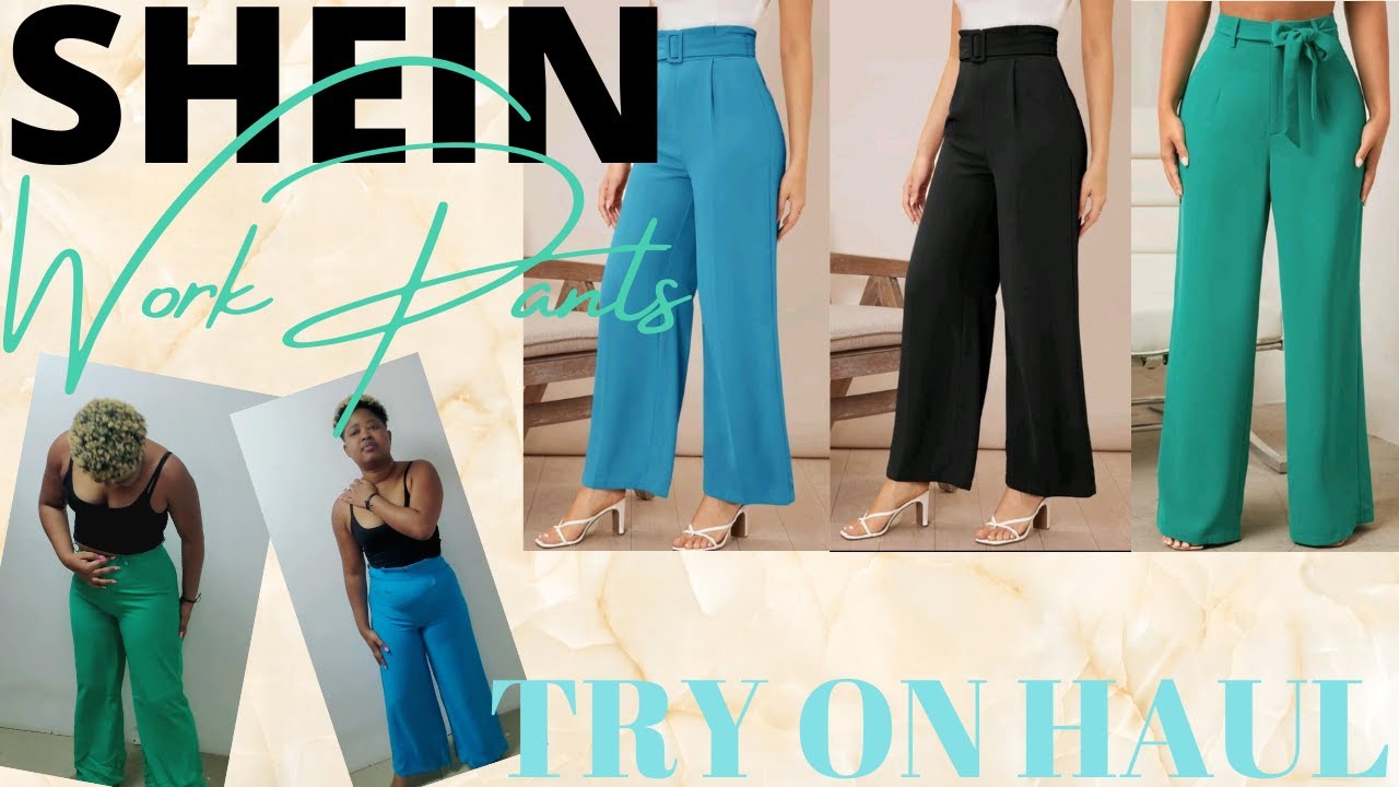 SHEIN TRY ON HAUL | WORK PANTS TRY ON HAUL | Hyacinth Crystal