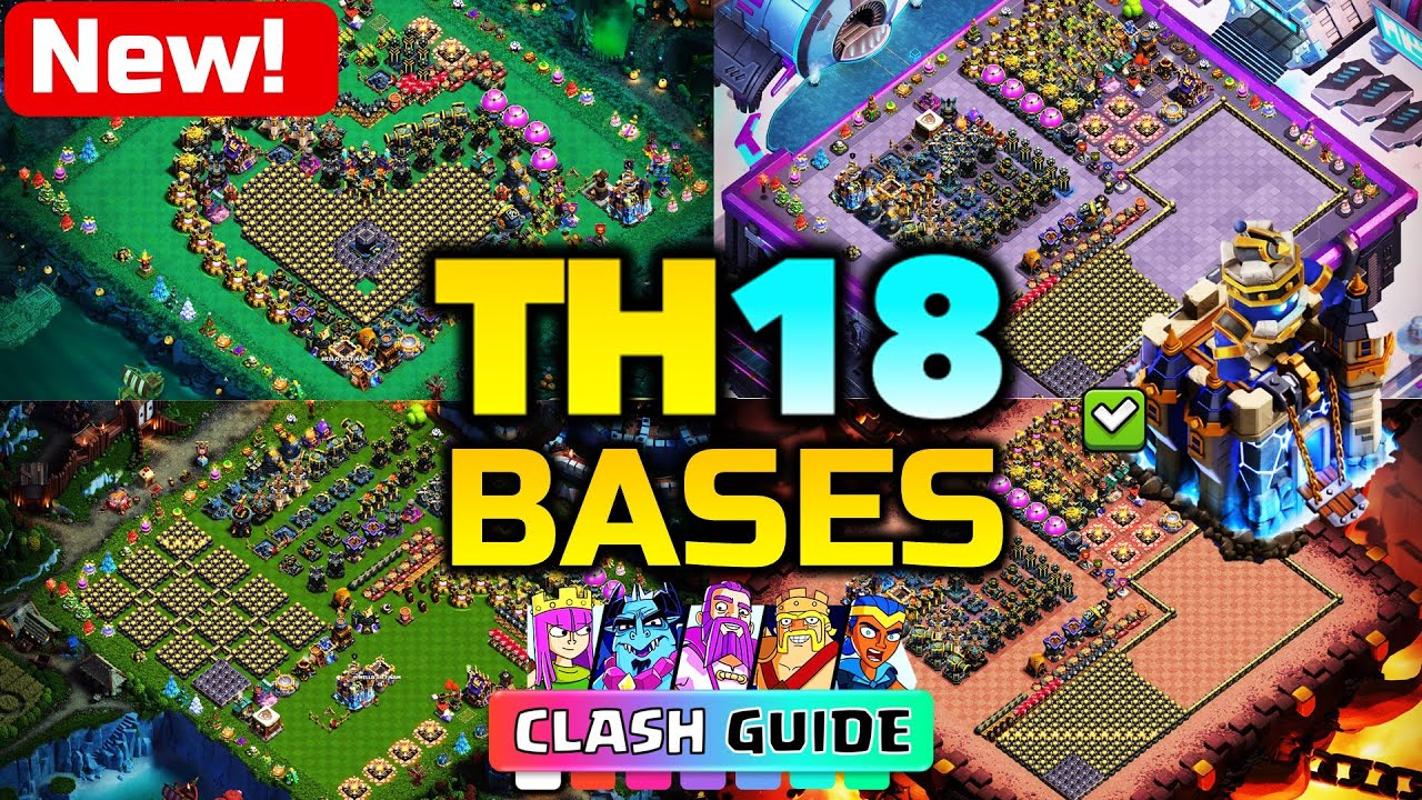 New! TH18 Progress Base and Showcase Base with Link! COC TH18 Funny Troll Base 2025 [Walls-only]