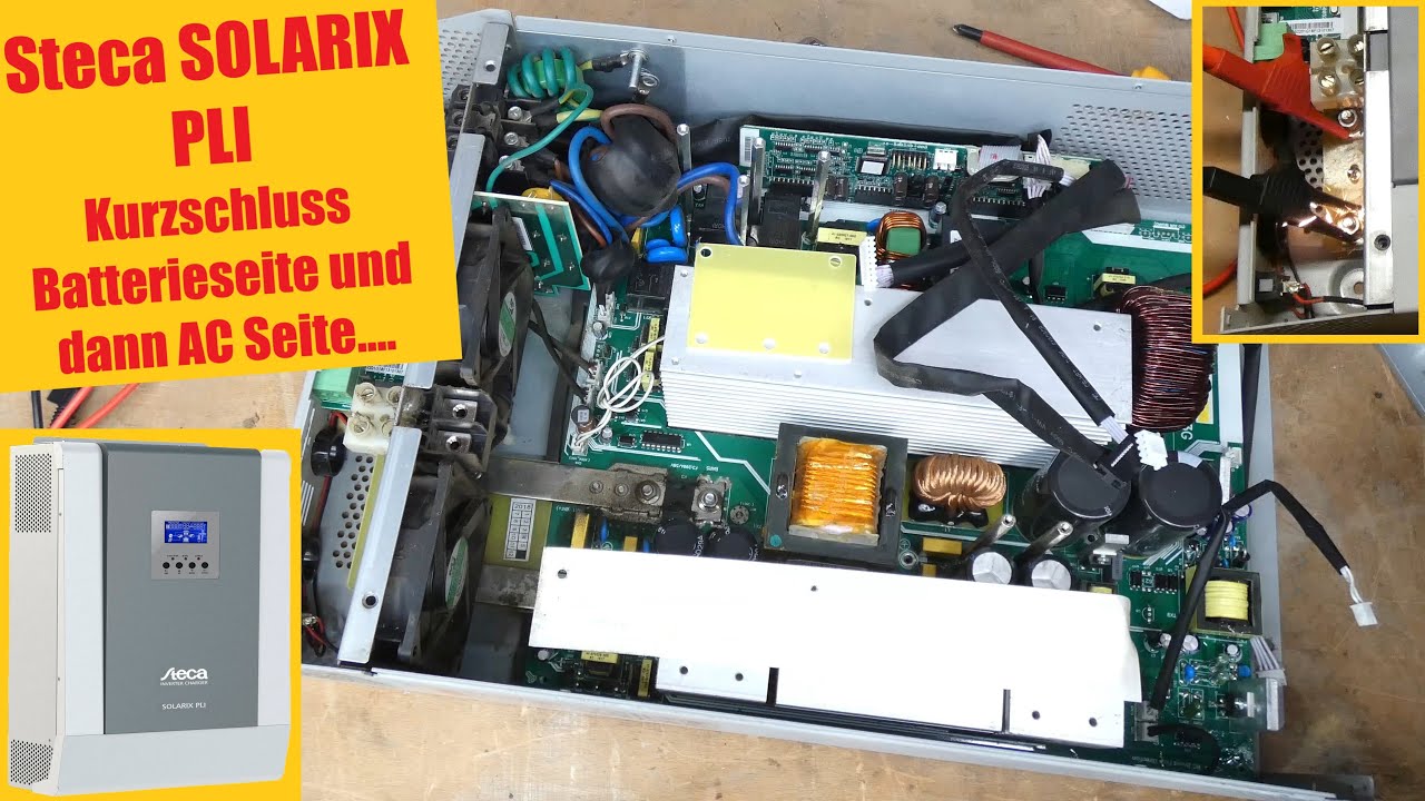 Hybridwechselrichter Steca Solarix - defekt! Kurzschluss DC Seite, aber das war nicht alles.....