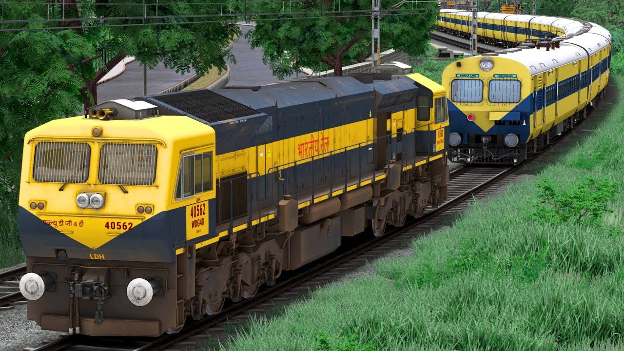 WDG4D RESCUE MEMU EXPRESS TRAIN | BUMPY RAILROAD CROSSING | RAILWORKS | TRAIN SIMULATOR | NTG GAMING