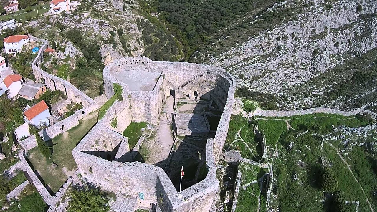 Star Bar, Crna Gora ,Stari Bar iz neba, Old Bar from the air, (från ovan), Montenegro, Crna Gora