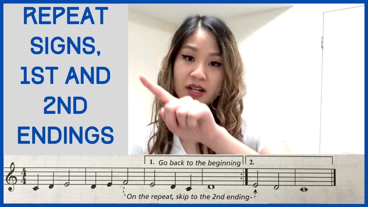Repeat signs, 1st and 2nd endings