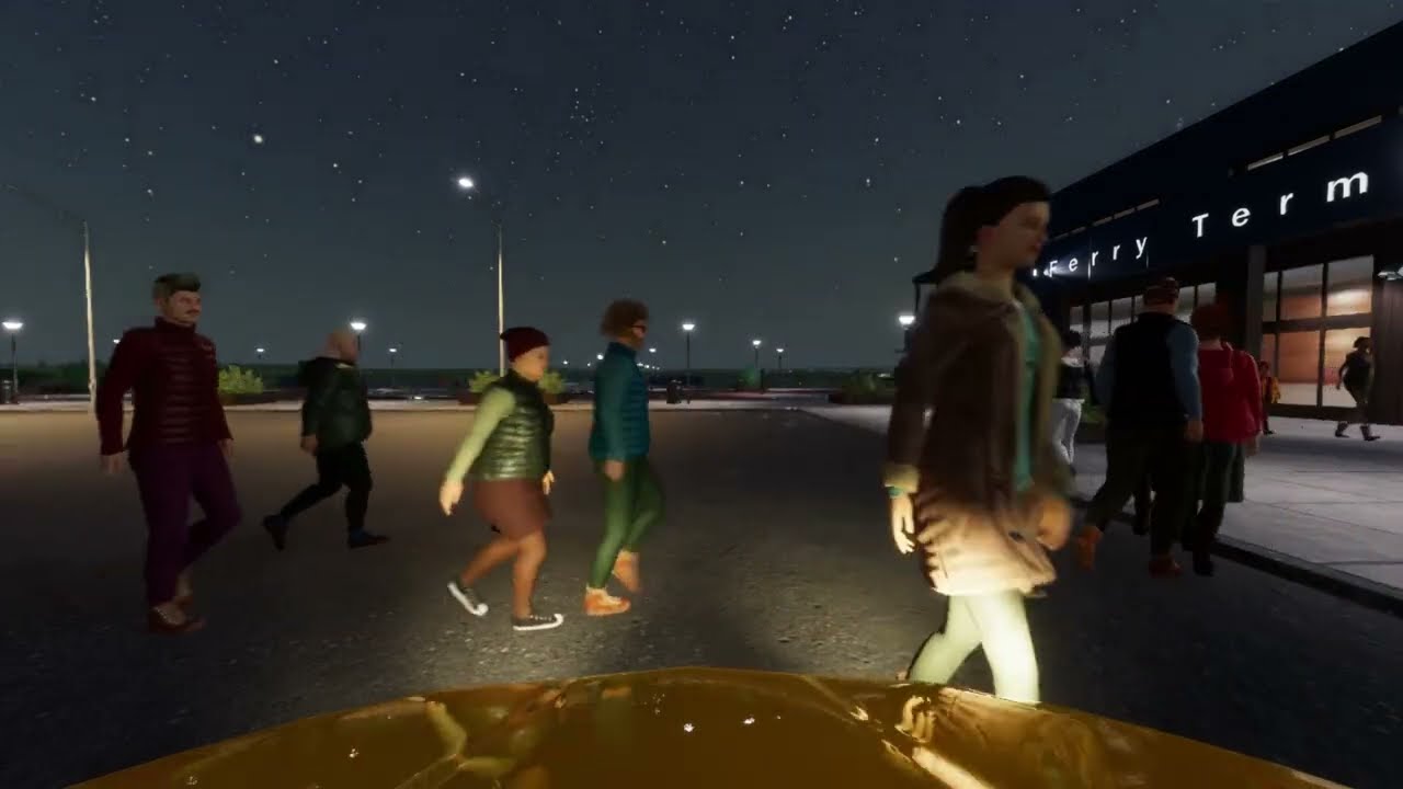 Taxi shift at night | Cities Skylines 2