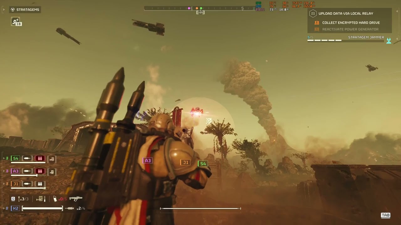 Helldivers 2 AUTOMATON - GAELLIVARE - RETRIEVE  DATA  - THE INCINERATION CORPS - EAGLE STORM - DSS