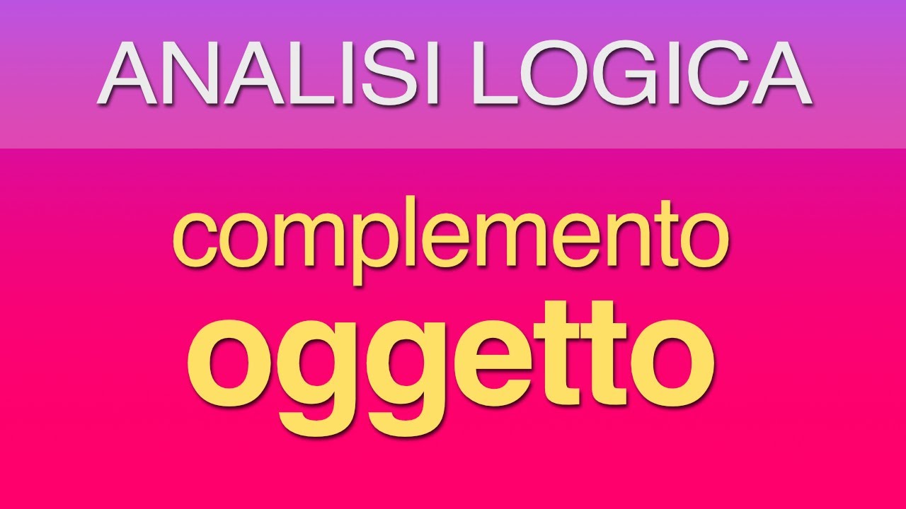 Complemento oggetto