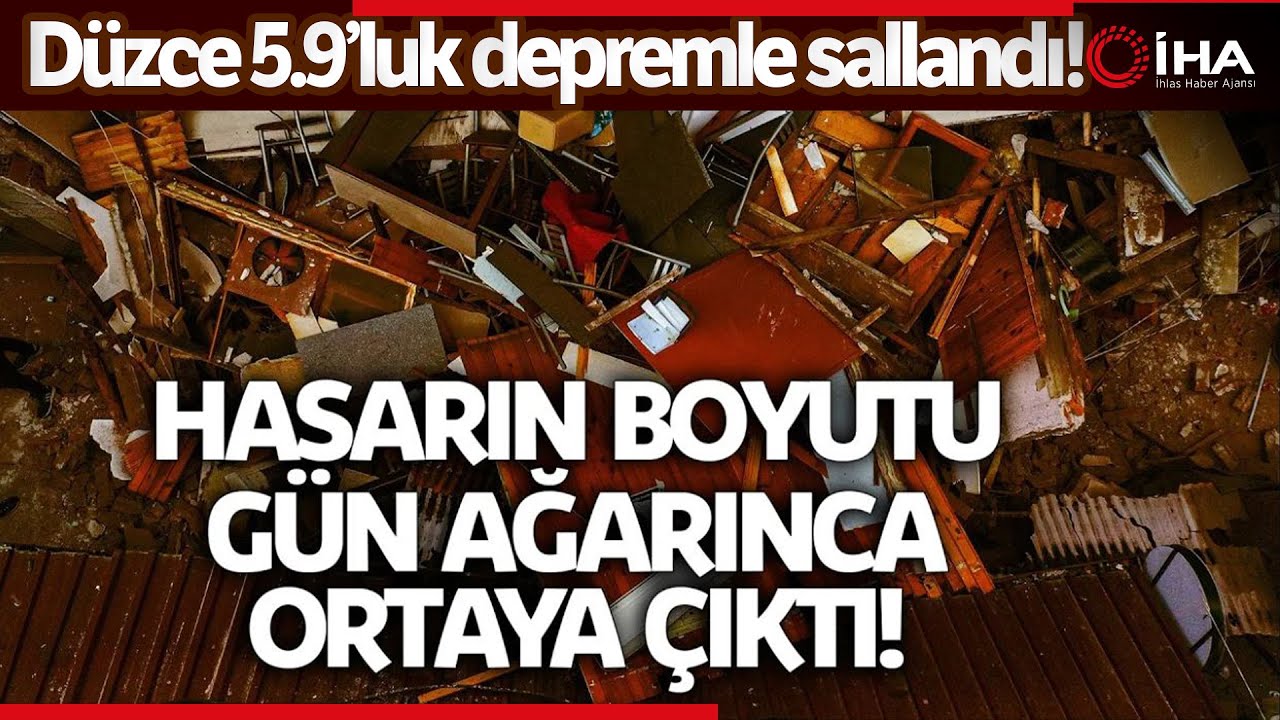 Düzce'deki Depremde Birçok Bina Hasar Gördü