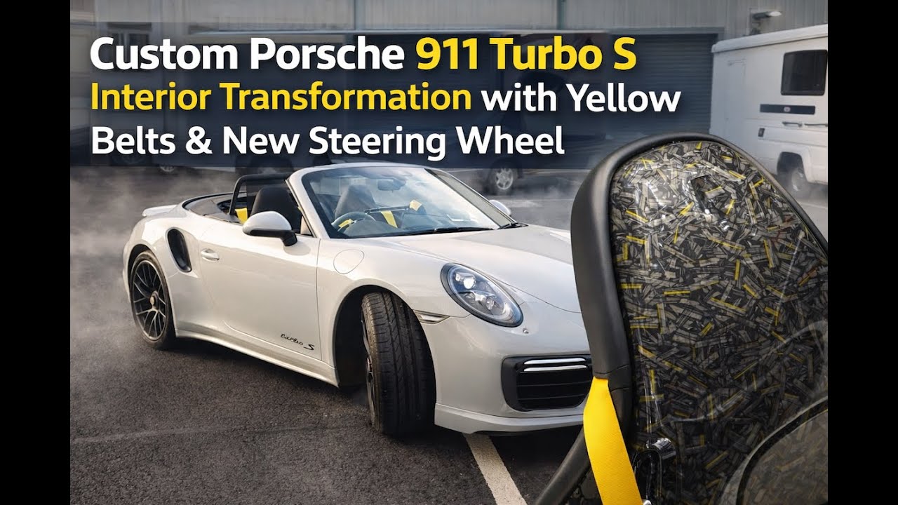 Porsche 911 Turbo S Interior Makeover | Yellow Seat Belts & Custom Details