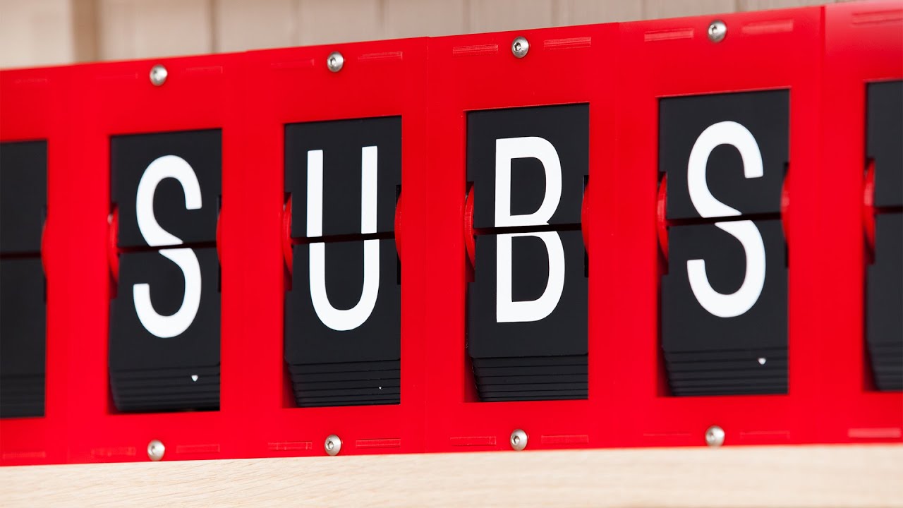 Split-Flap Subscriber Counter