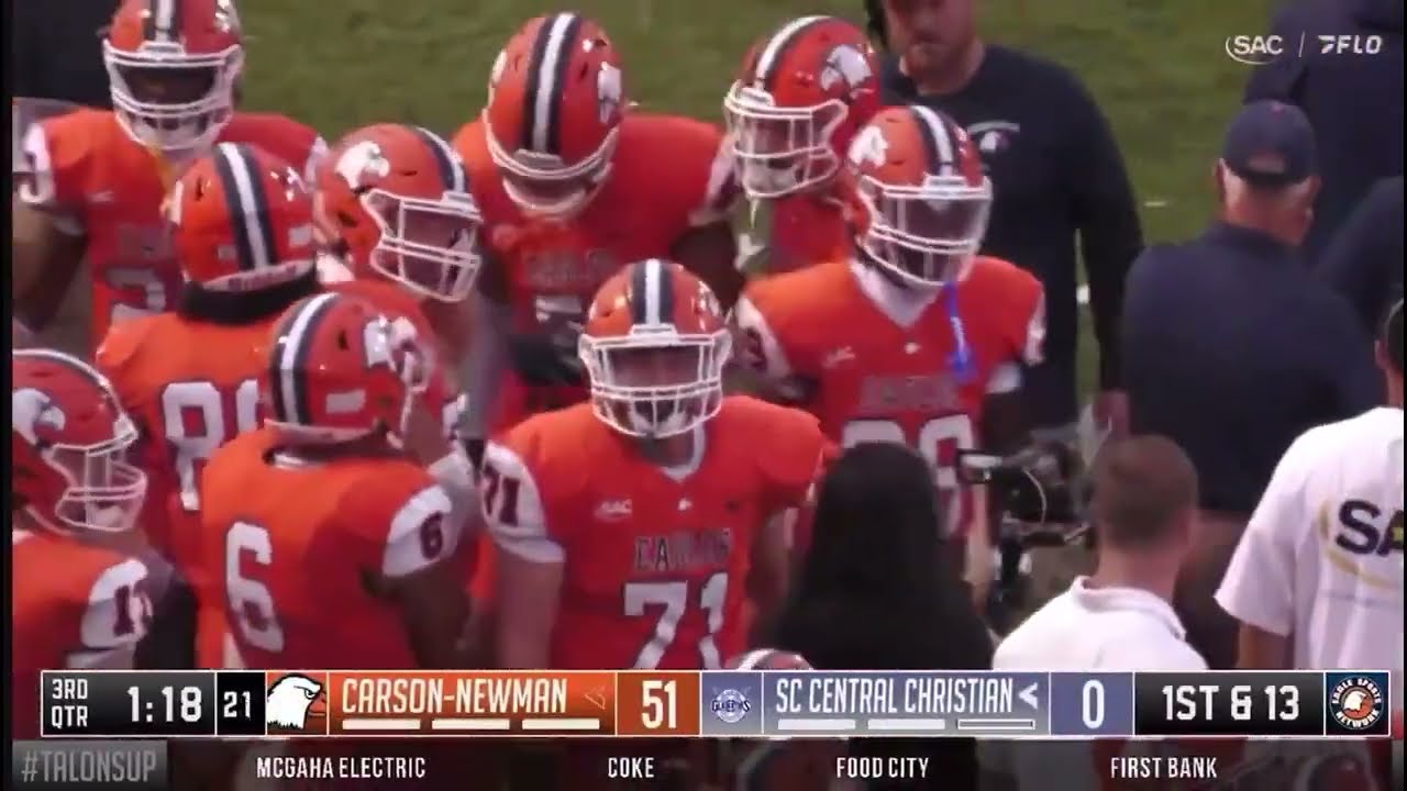 Carson Newman Football Gets 59-0 Shutout Win Over SC Central Christian