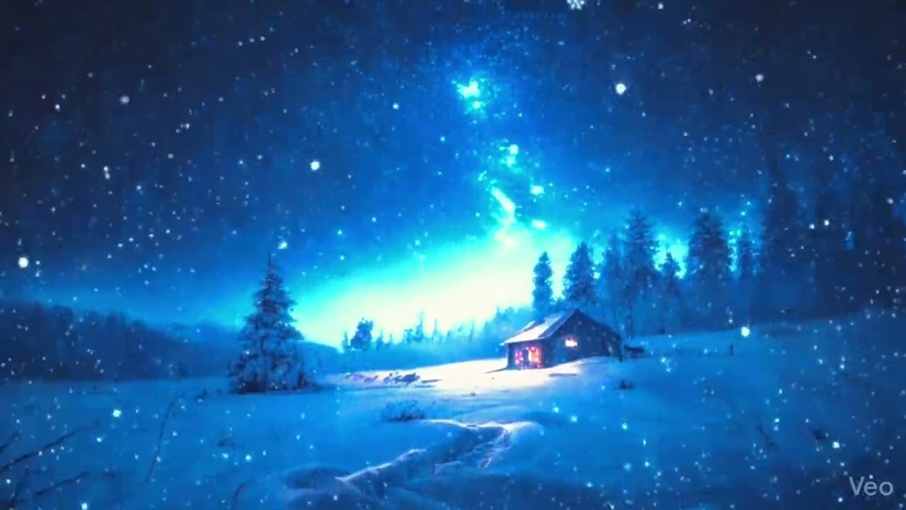 ❄️ Peaceful Winter Night | Cozy Cabin in the Snow (Relaxing Ambience)