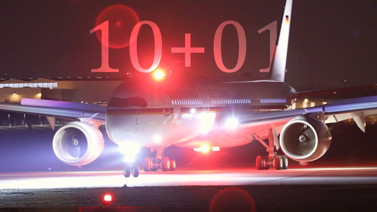 [NEW LIVERY] Second A350 for German Air Force | Night Arrival in Hamburg