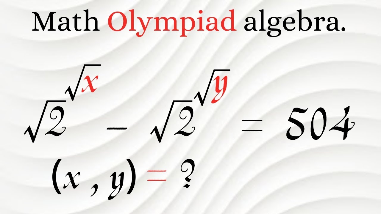 Math Olympiad Algebra | How To Solve Algebraic Equation With Radicals The Easy Way.