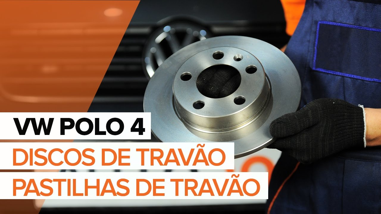 Como substituir os Discos de Travão traseiros e Pastilhas de Travão no VW POLO 4 TUTORIAL | AUTODOC