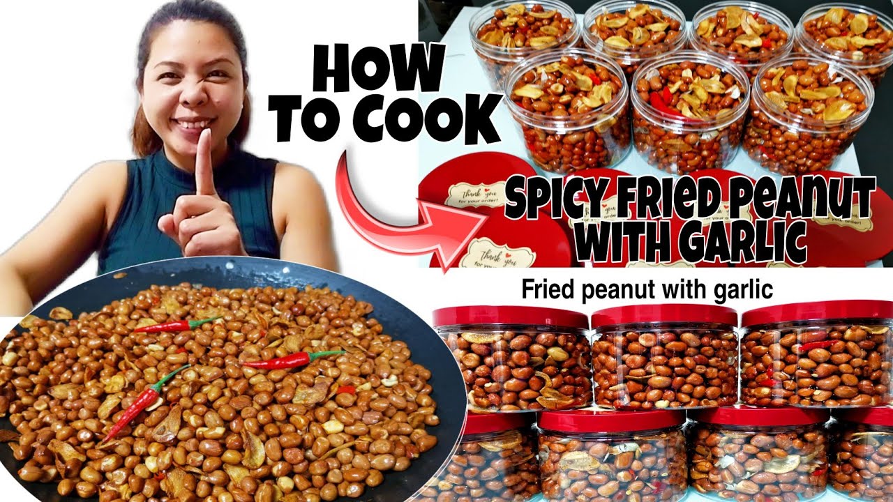 HOW TO COOK ADOBONG MANI /SPICY FRIED PEANUT WITH GARLIC/#STREET FOOD