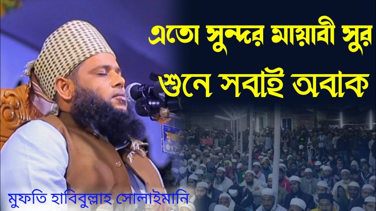 এতো সুন্দর মায়াবী সুর শুনে সবাই অবাক // মুফতি হাবিবুল্লাহ সোলাইমানি// Mufti Habibullah Solaimani