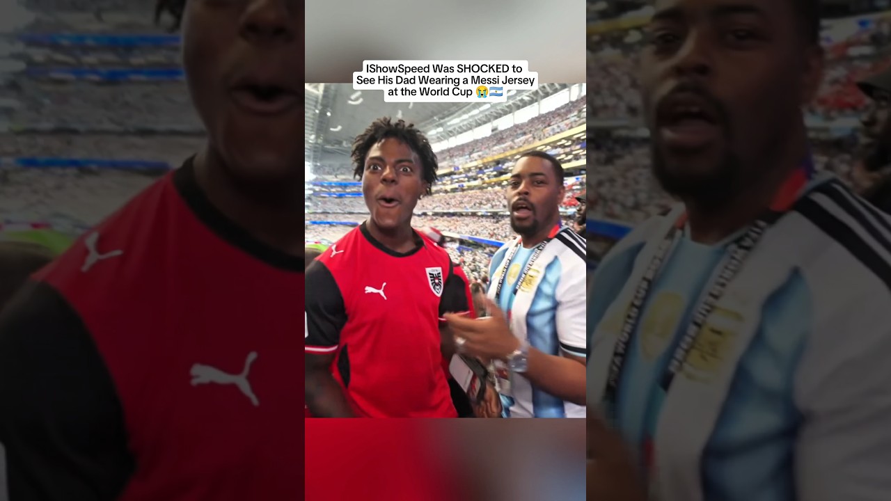 IShowSpeed Was SHOCKED to See His Dad Wearing a Messi Jersey at the World Cup #ishowspeed #fifa