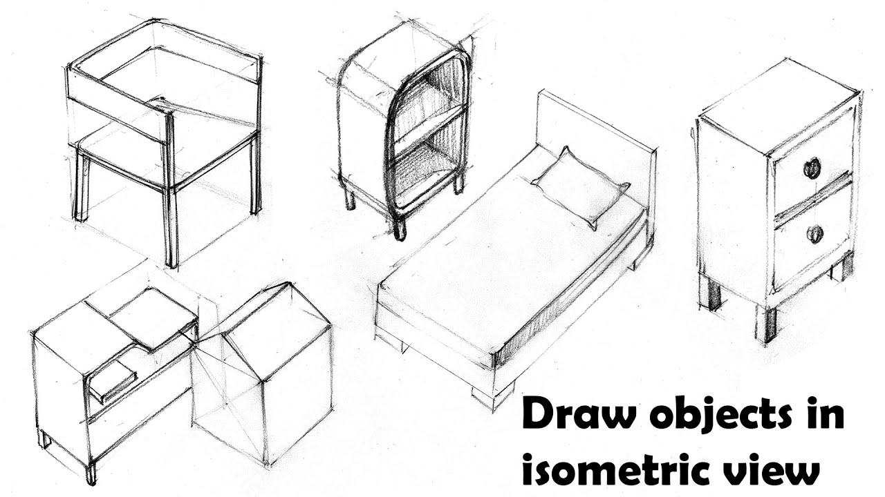 How to Draw objects in Isometric View | step by step