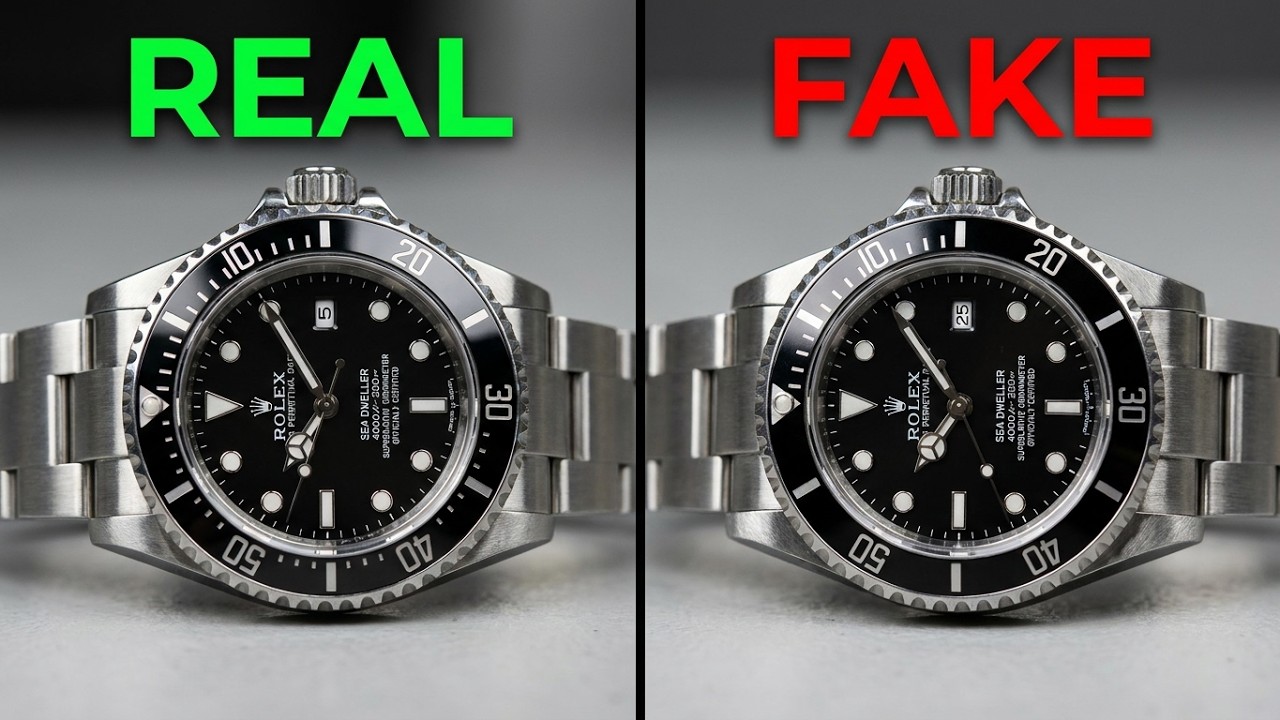 Подделка против настоящих часов Rolex Sea Dweller
