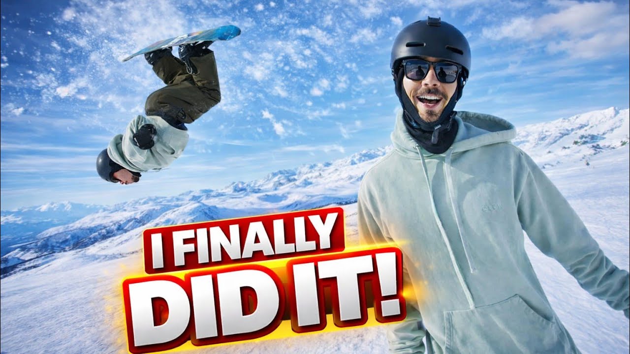 Trying My First Snowboard Backflip