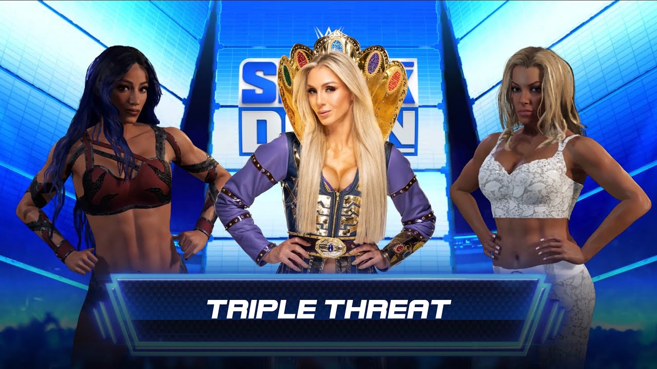 WWE 2K22 Universe Mode | Sasha Banks vs Charlotte Flair vs Trish Stratus