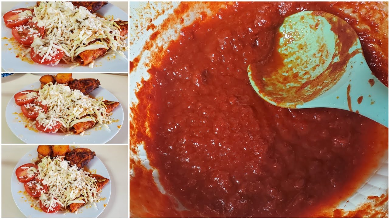 como hacer chile para enchiladas rojas / salsa para enchiladas rojas receta de la abuela