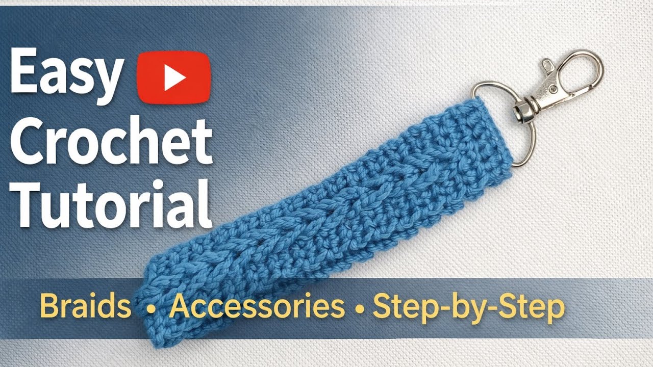 Crochet Braid Pattern | Easy Step-by-Step Tutorial (No Sound)