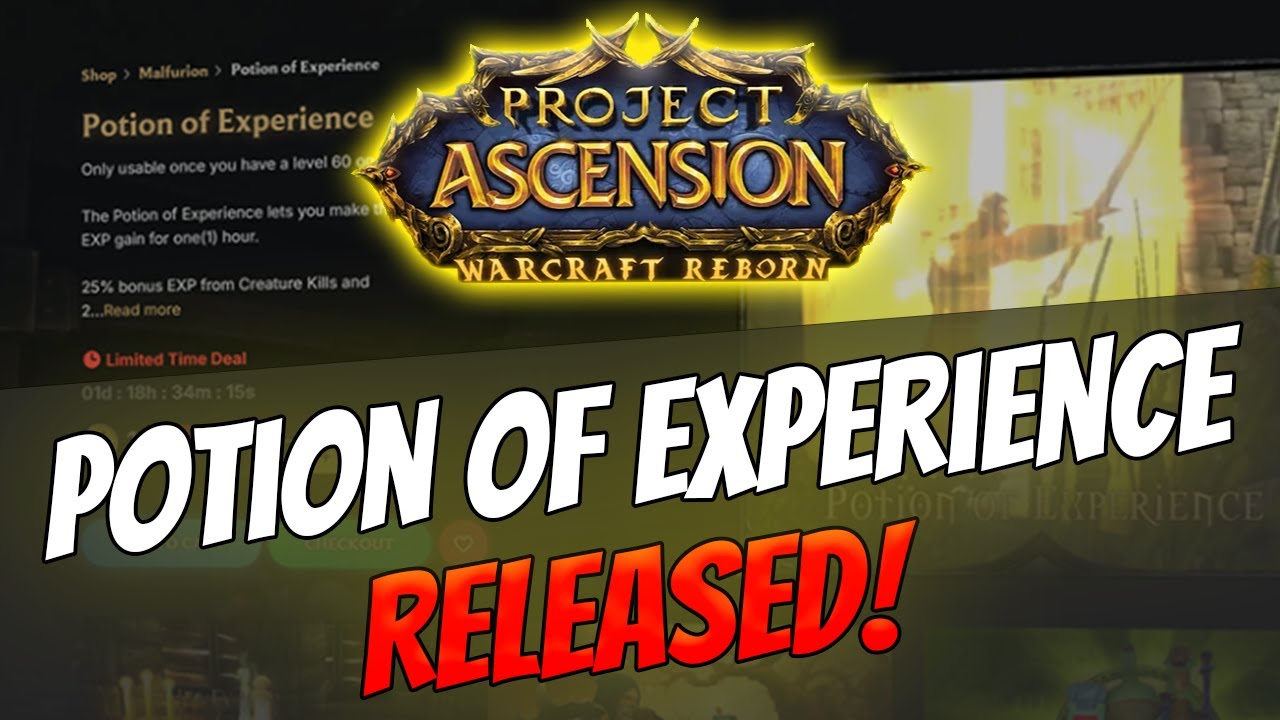 Huge Bronzebeard News: Nerfed Potion of Experience Released! [Ascension Warcraft Reborn]